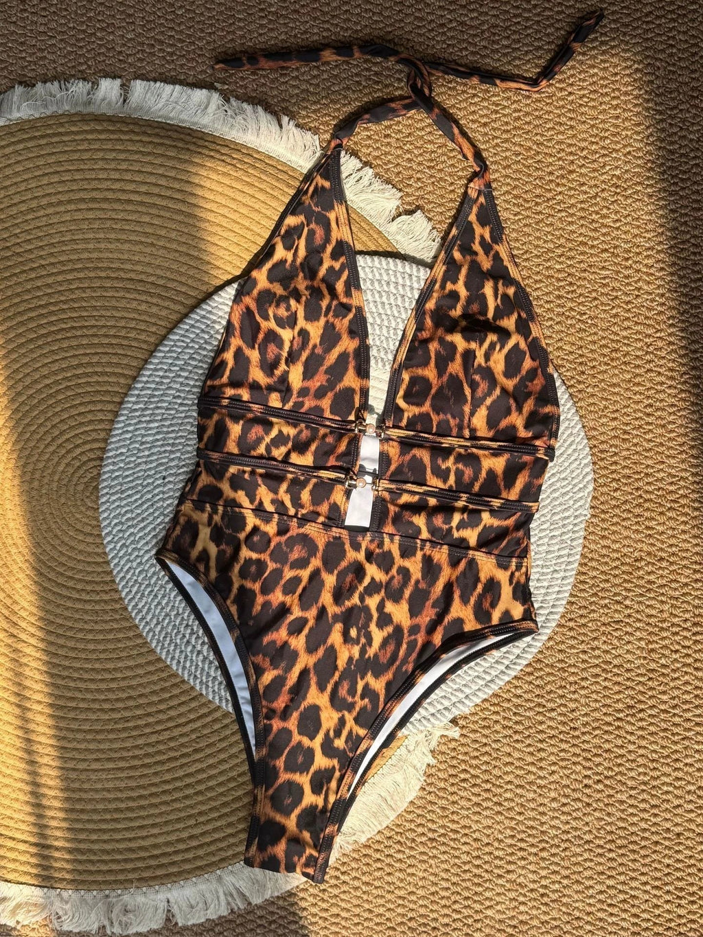 Elegant Deep V One Piece Swimsuit