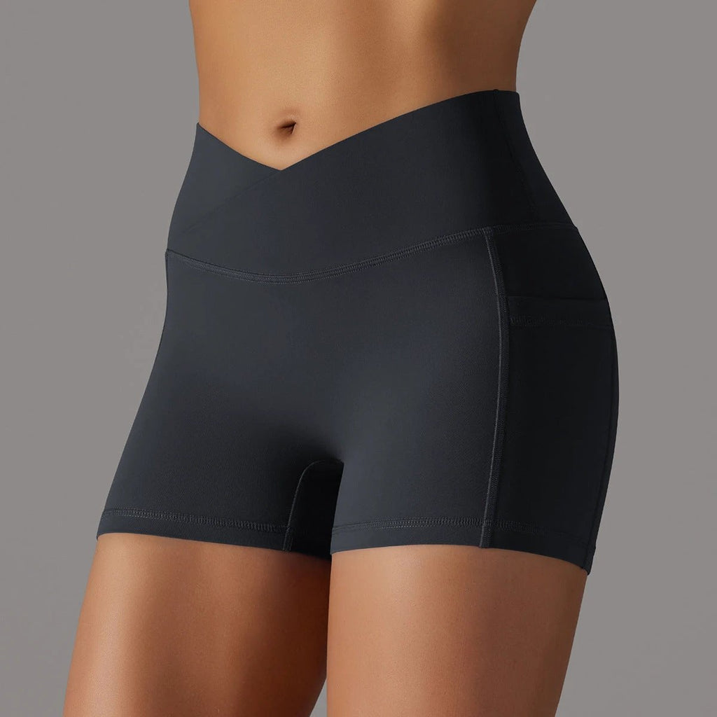 Women's Stylish Fitness Lifting Shorts With Phone Pocket