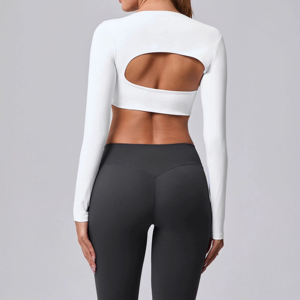 Autumn Sand Brushed Shawl Long Sleeve Yoga Wear