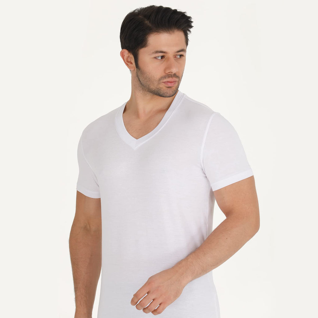 Men's Bamboo V-Neck Undershirt (3 Pack)