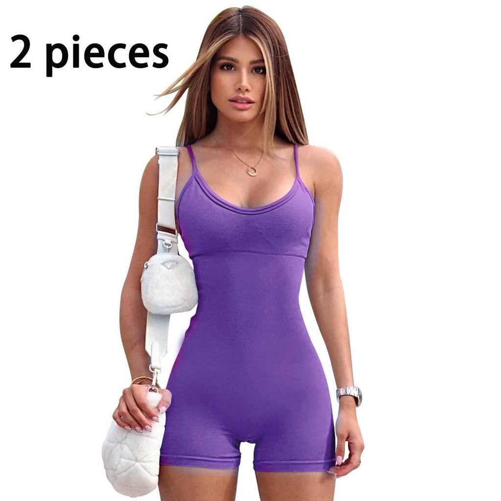 Women's Spaghetti Strap Shorts Jumpsuit/Romper