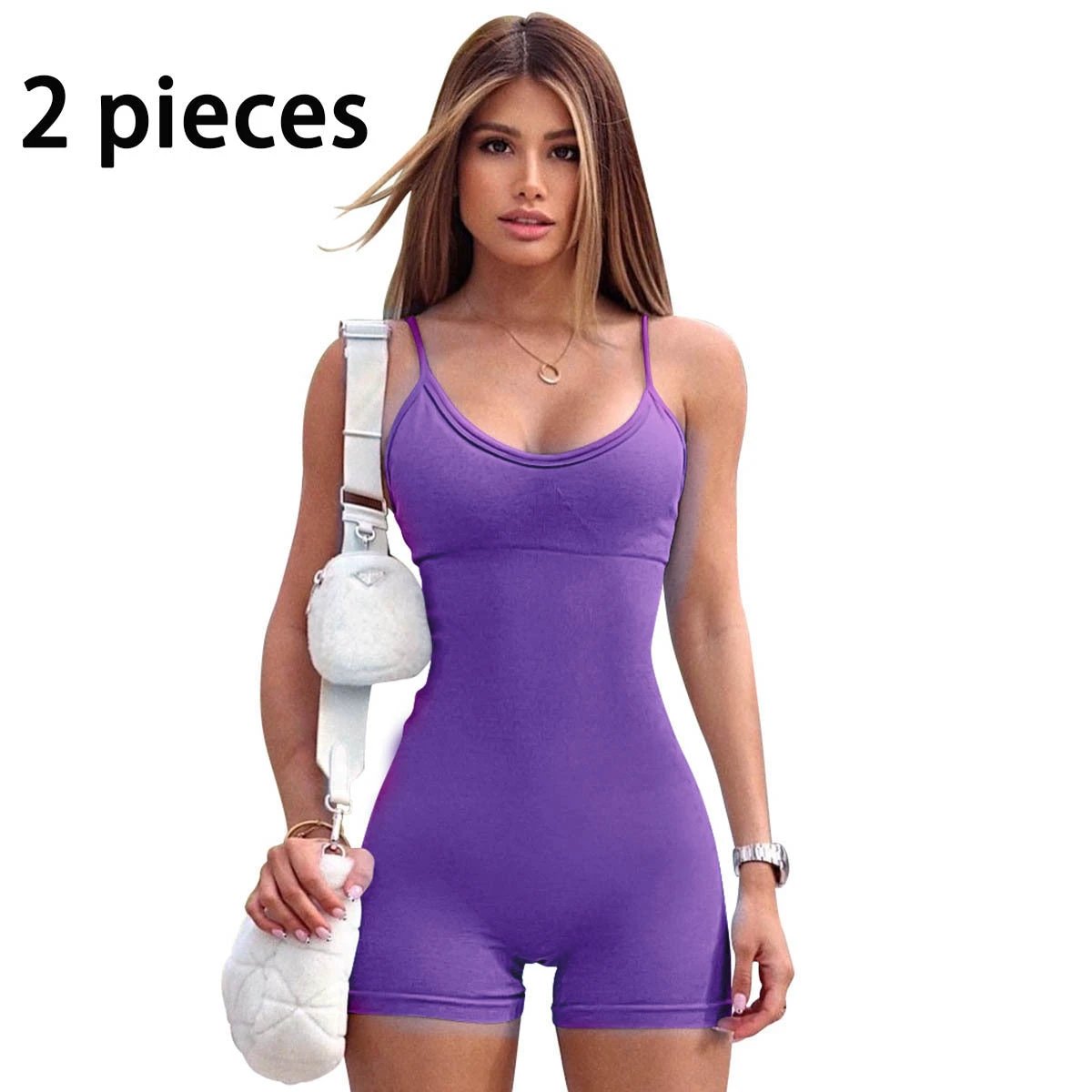 Women's Spaghetti Strap Shorts Jumpsuit/Romper