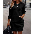 Casual Hoody Mid-Length Dress