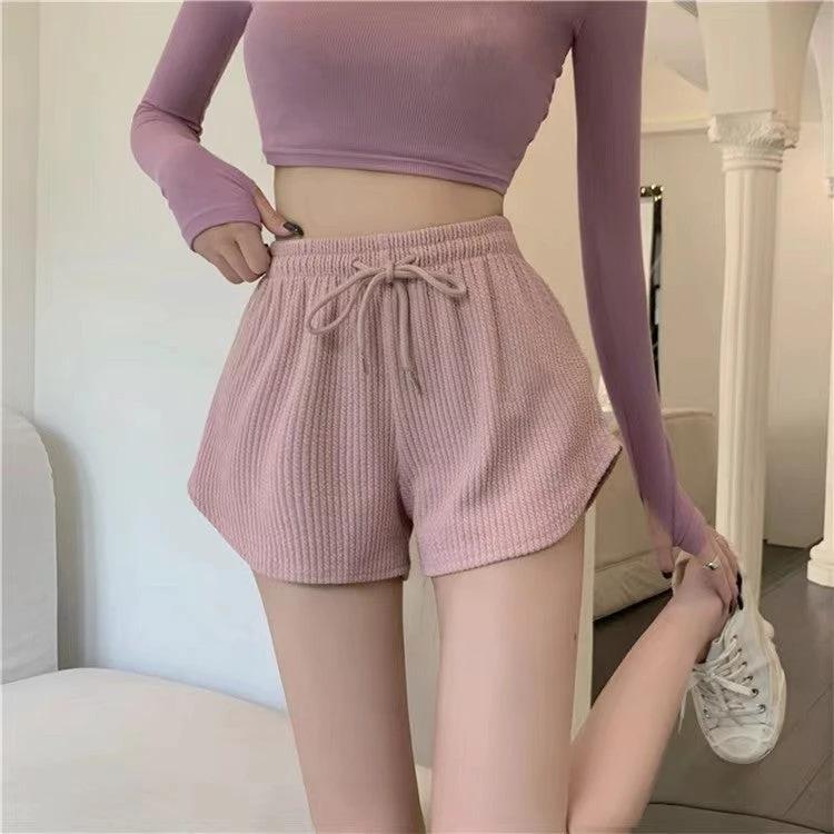 Waffle Casual Shorts For Women
