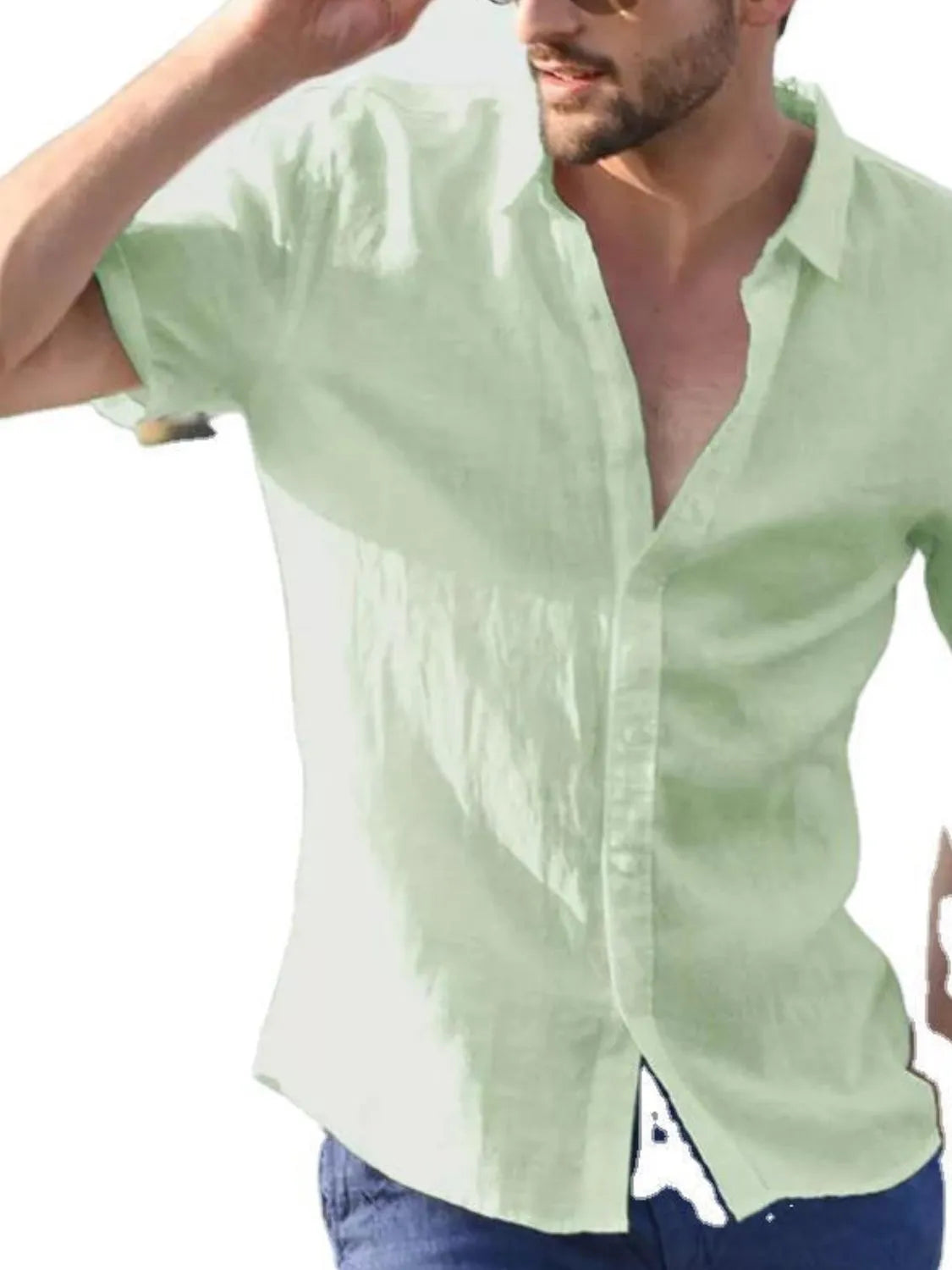 Men's Button Up Short Sleeve Shirt
