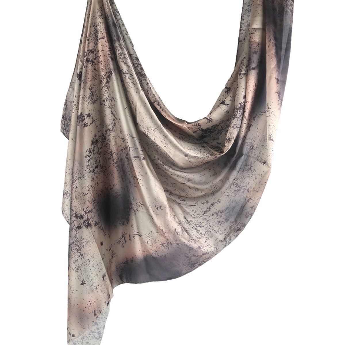 Elegant Satin Marble Print Hijab