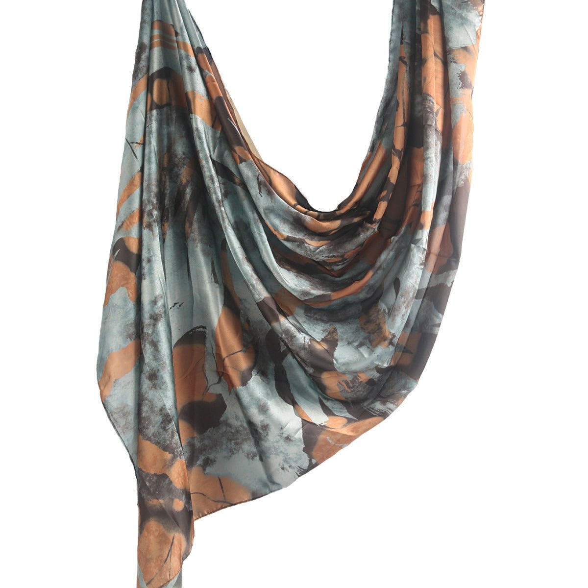 Elegant Satin Marble Print Hijab