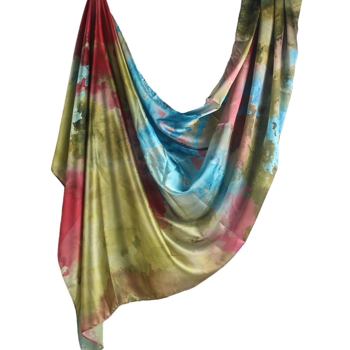 Elegant Satin Marble Print Hijab