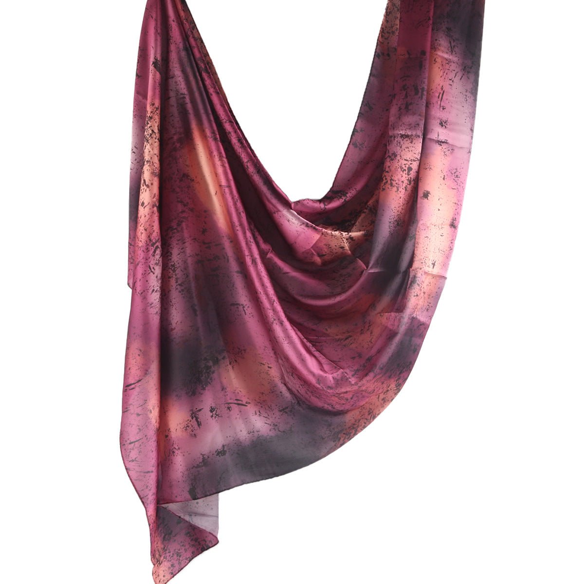 Elegant Satin Marble Print Hijab