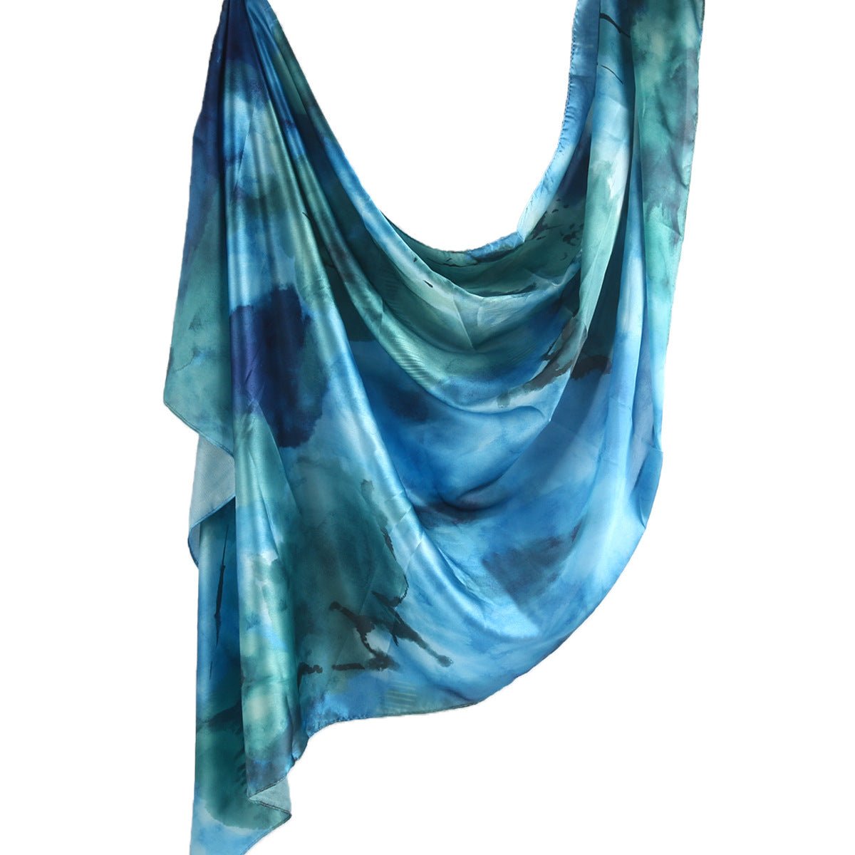 Elegant Satin Marble Print Hijab