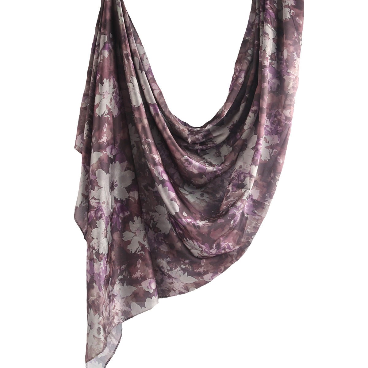 Elegant Satin Marble Print Hijab