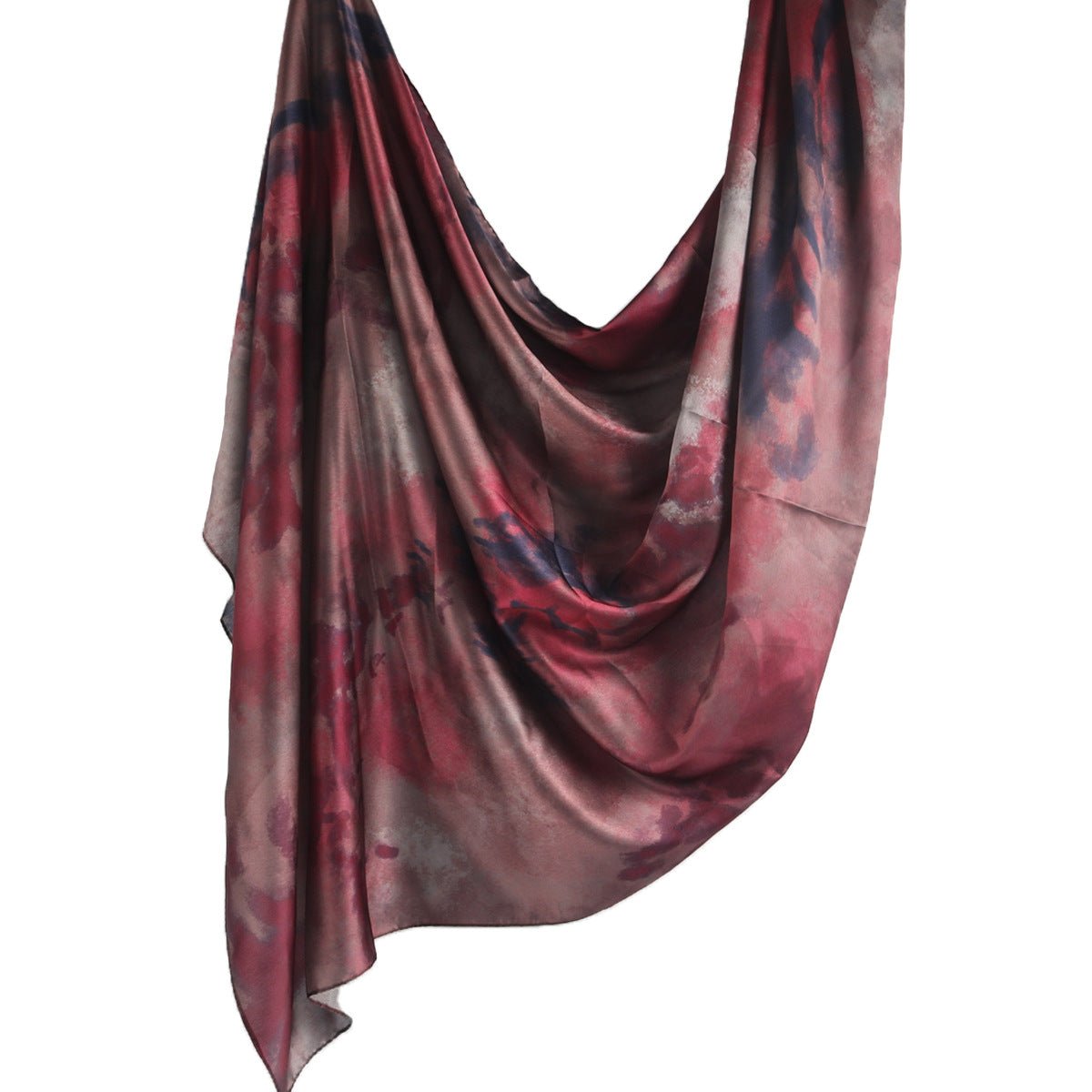 Elegant Satin Marble Print Hijab
