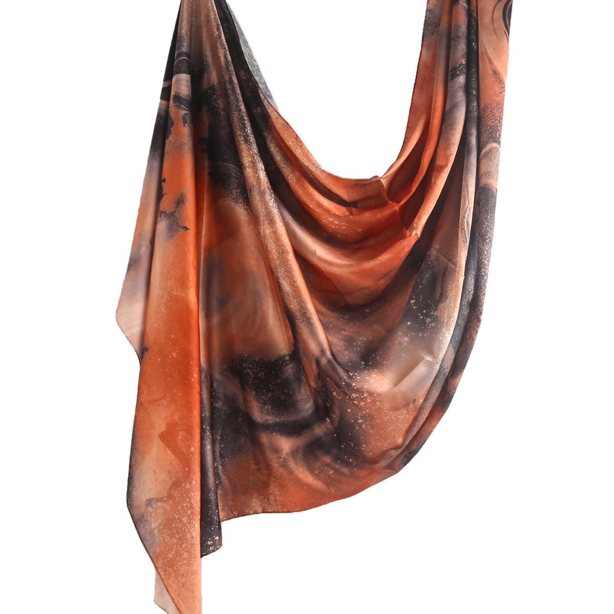 Elegant Satin Marble Print Hijab