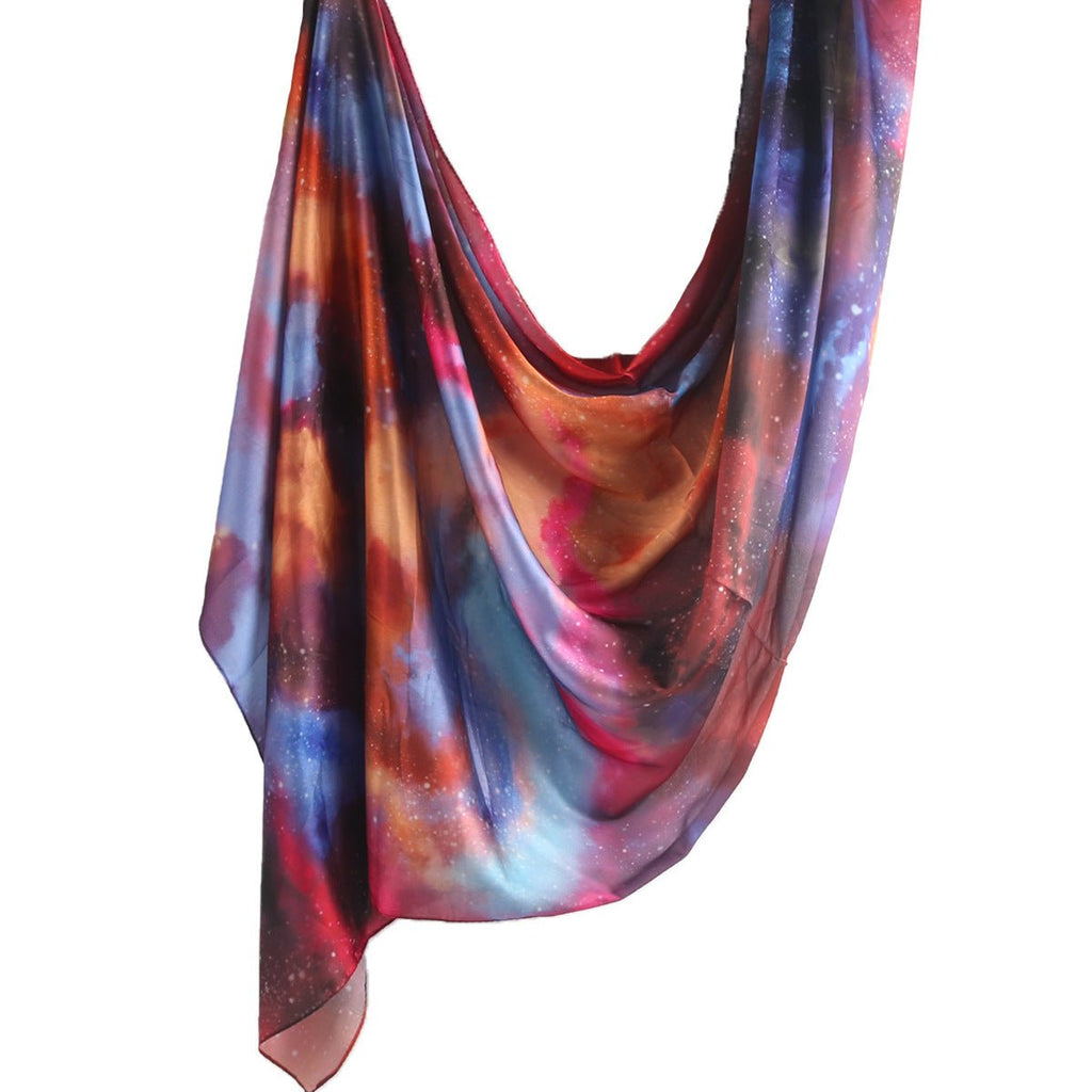 Elegant Satin Marble Print Hijab