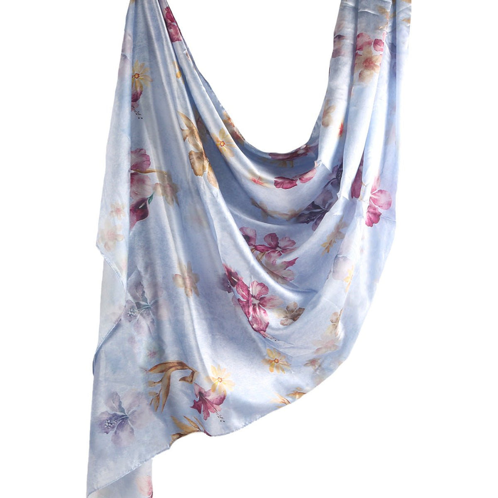 Elegant Satin Marble Print Hijab