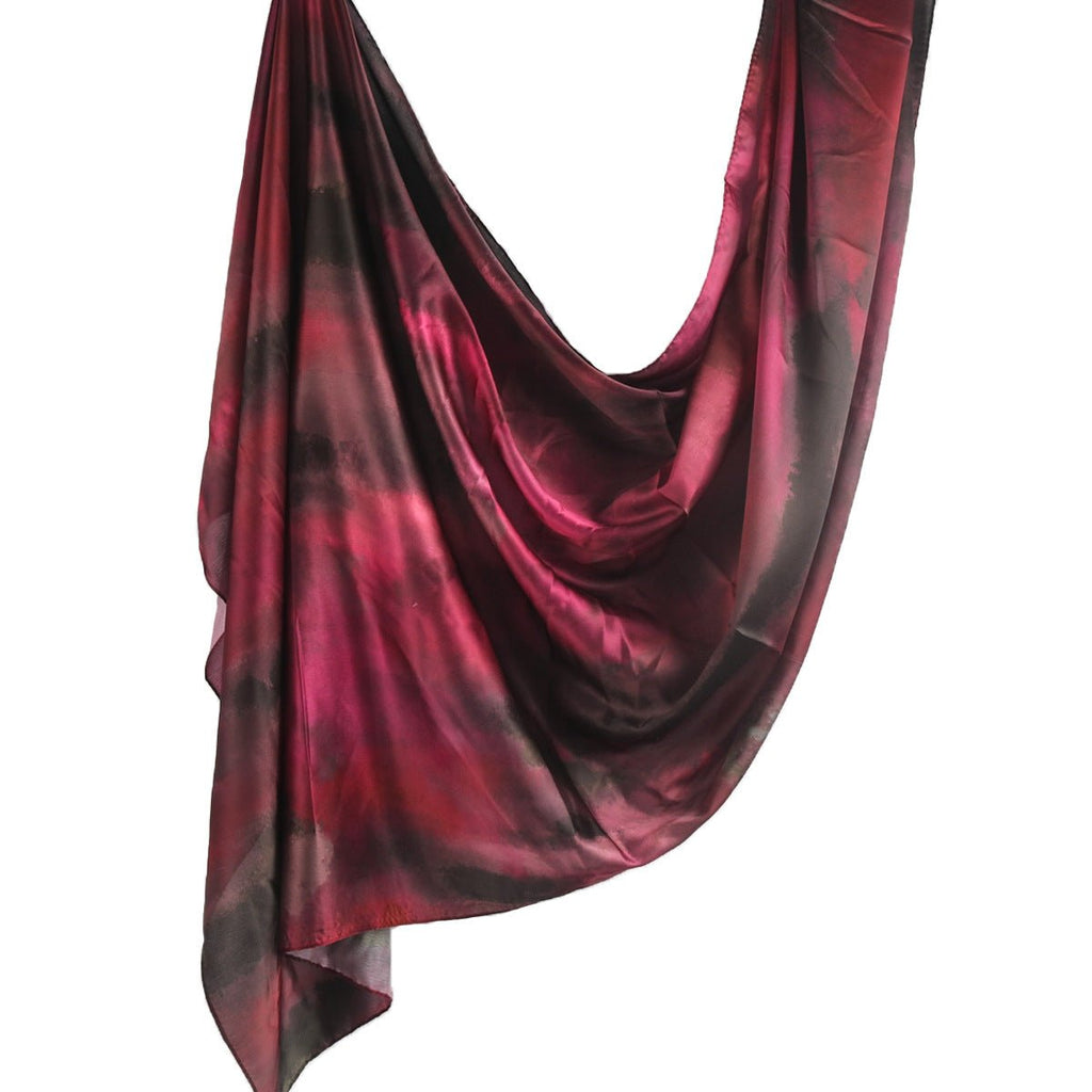 Elegant Satin Marble Print Hijab