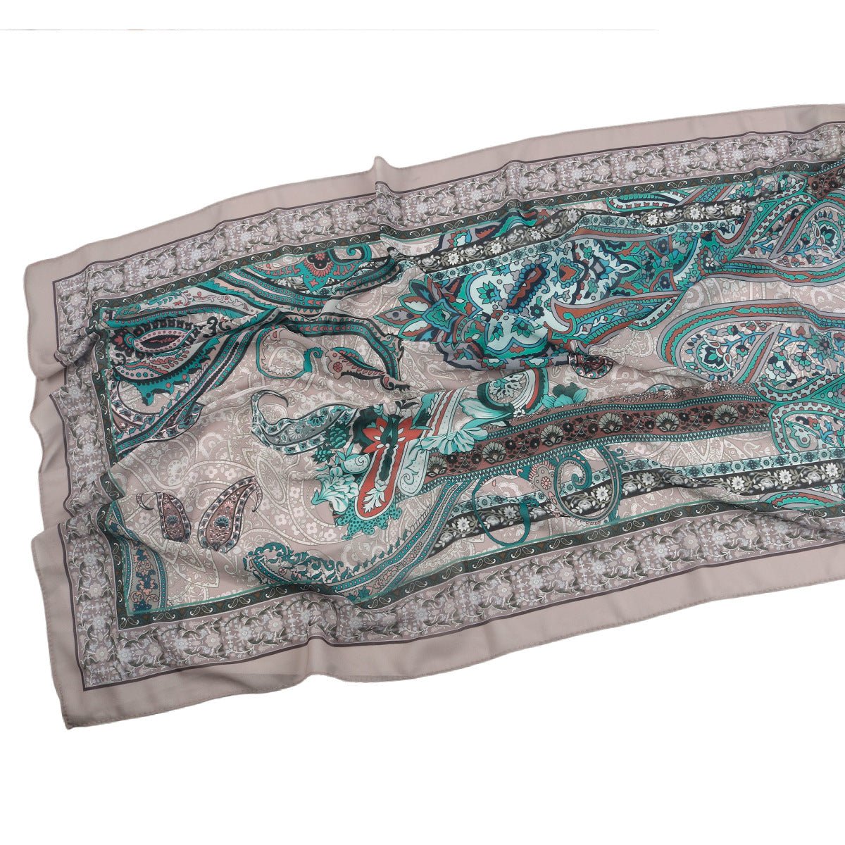 Elegant Printed Chiffon Bohemian Style Hijab Scarf Breathable Sun Protection