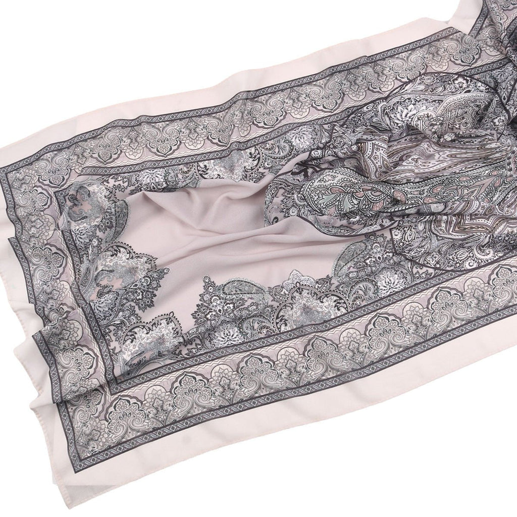 Elegant Printed Chiffon Bohemian Style Hijab Scarf Breathable Sun Protection