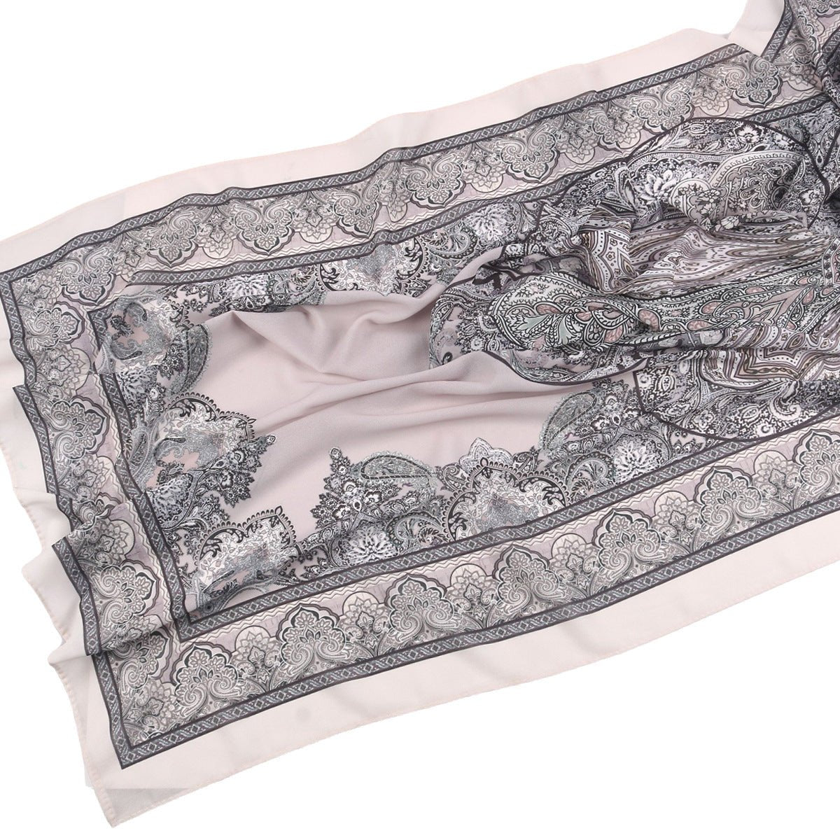 Elegant Printed Chiffon Bohemian Style Hijab Scarf Breathable Sun Protection