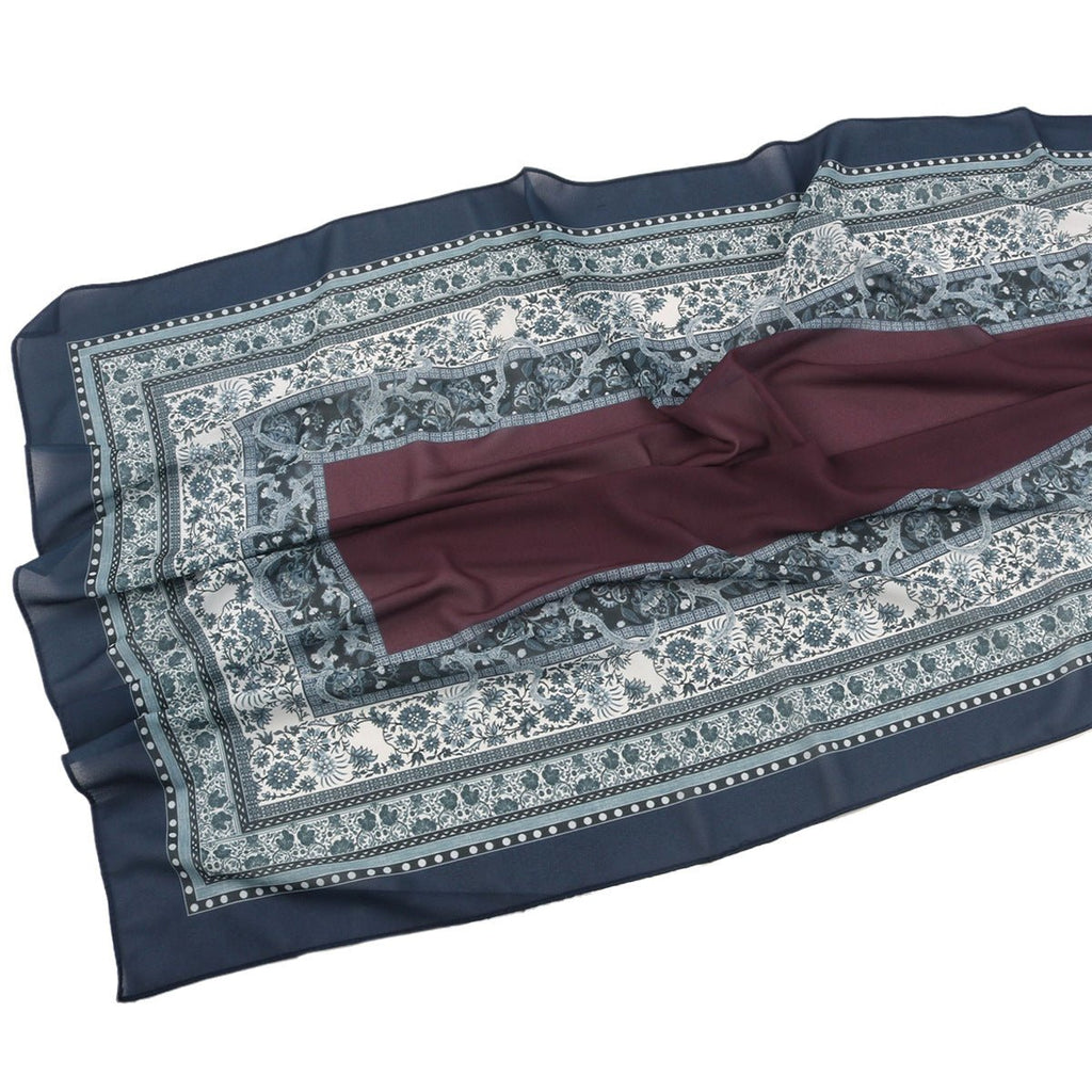 Elegant Printed Chiffon Bohemian Style Hijab Scarf Breathable Sun Protection
