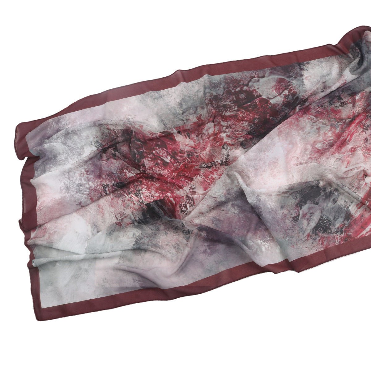 Elegant Printed Chiffon Bohemian Style Hijab Scarf Breathable Sun Protection