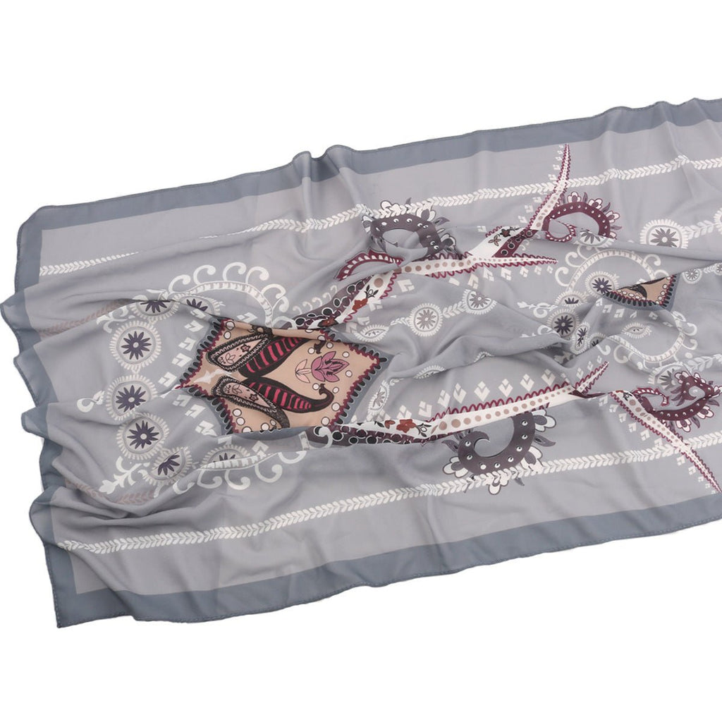 Elegant Printed Chiffon Bohemian Style Hijab Scarf Breathable Sun Protection