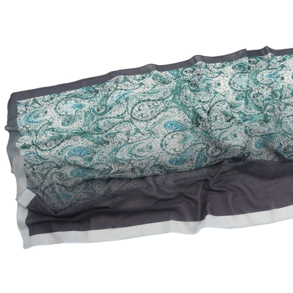 Elegant Printed Chiffon Bohemian Style Hijab Scarf Breathable Sun Protection