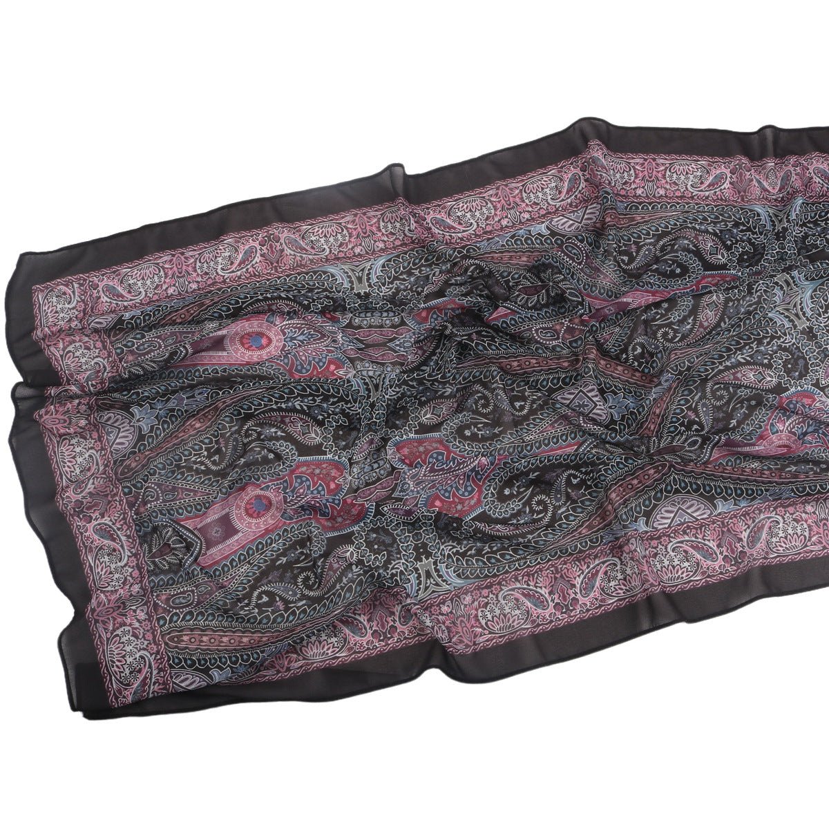 Elegant Printed Chiffon Bohemian Style Hijab Scarf Breathable Sun Protection