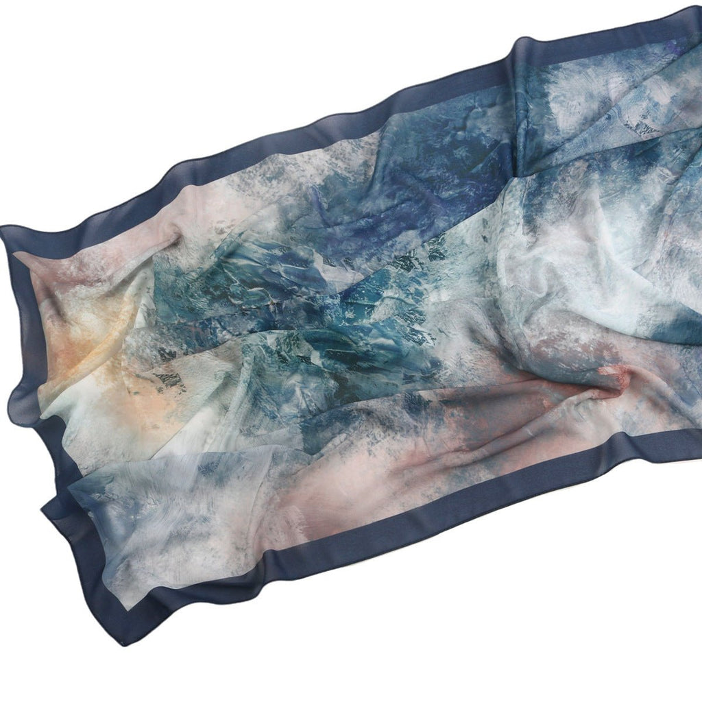 Elegant Printed Chiffon Bohemian Style Hijab Scarf Breathable Sun Protection