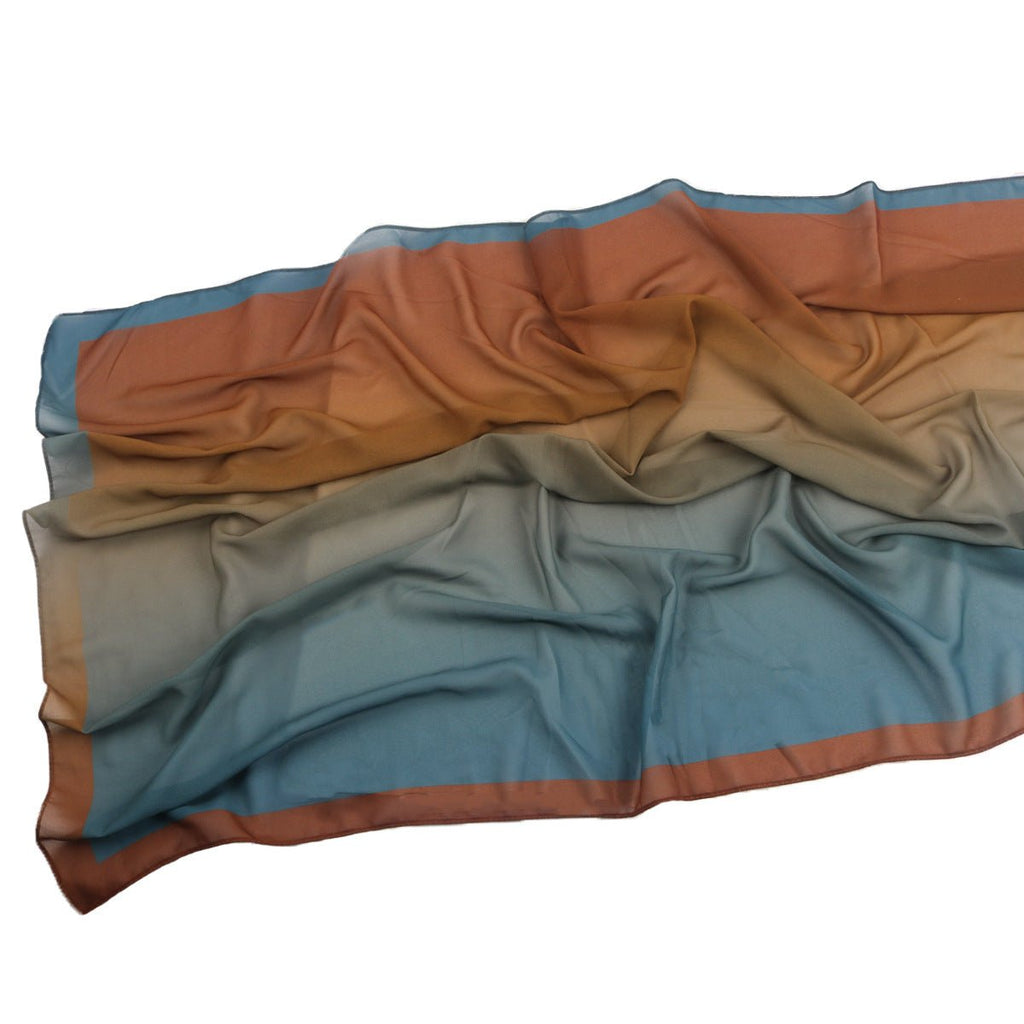 Elegant Printed Chiffon Bohemian Style Hijab Scarf Breathable Sun Protection