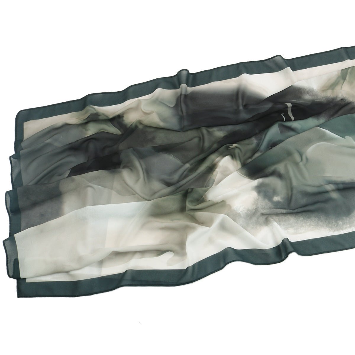 Elegant Printed Chiffon Bohemian Style Hijab Scarf Breathable Sun Protection