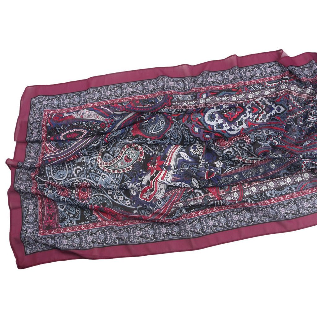 Elegant Printed Chiffon Bohemian Style Hijab Scarf Breathable Sun Protection