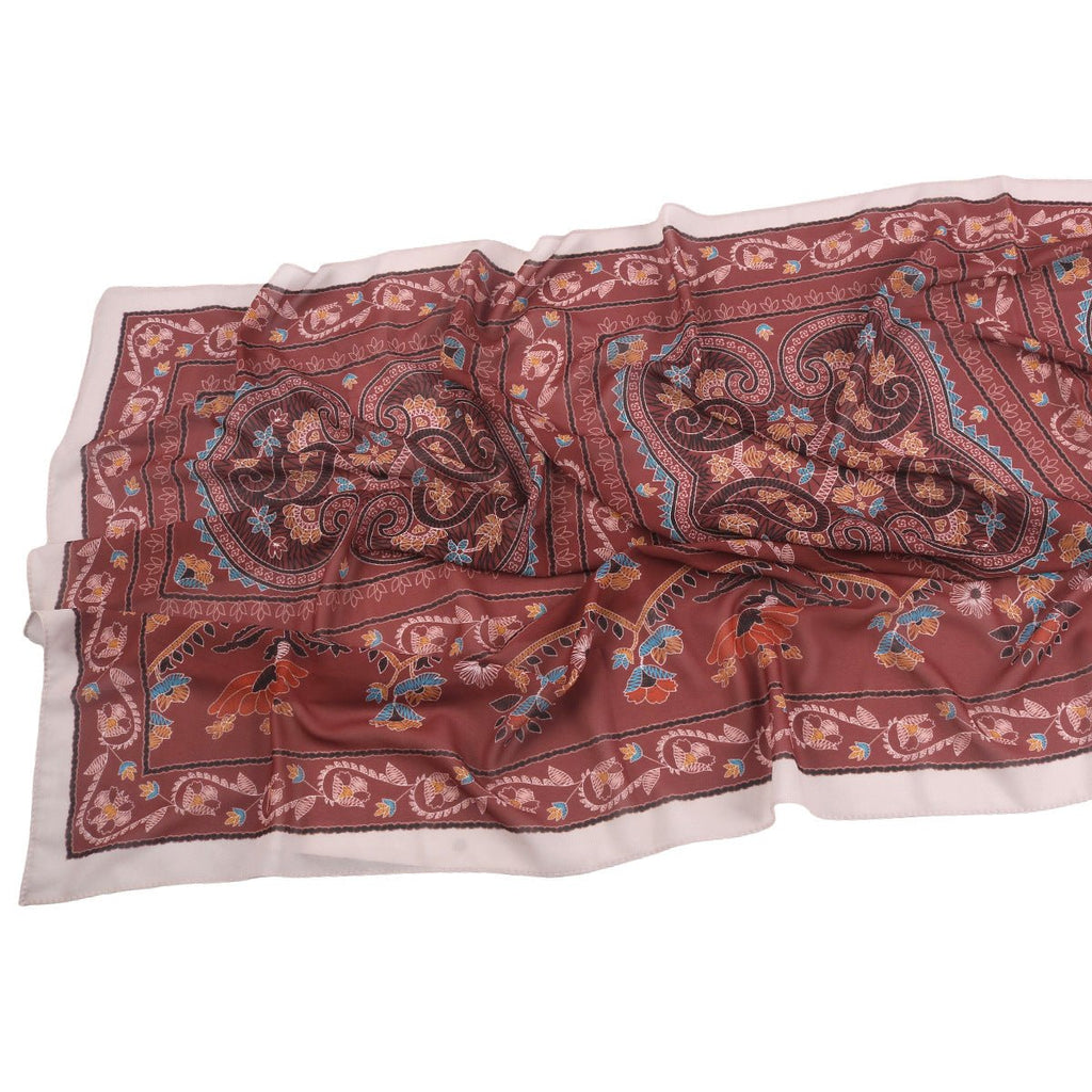 Elegant Printed Chiffon Bohemian Style Hijab Scarf Breathable Sun Protection