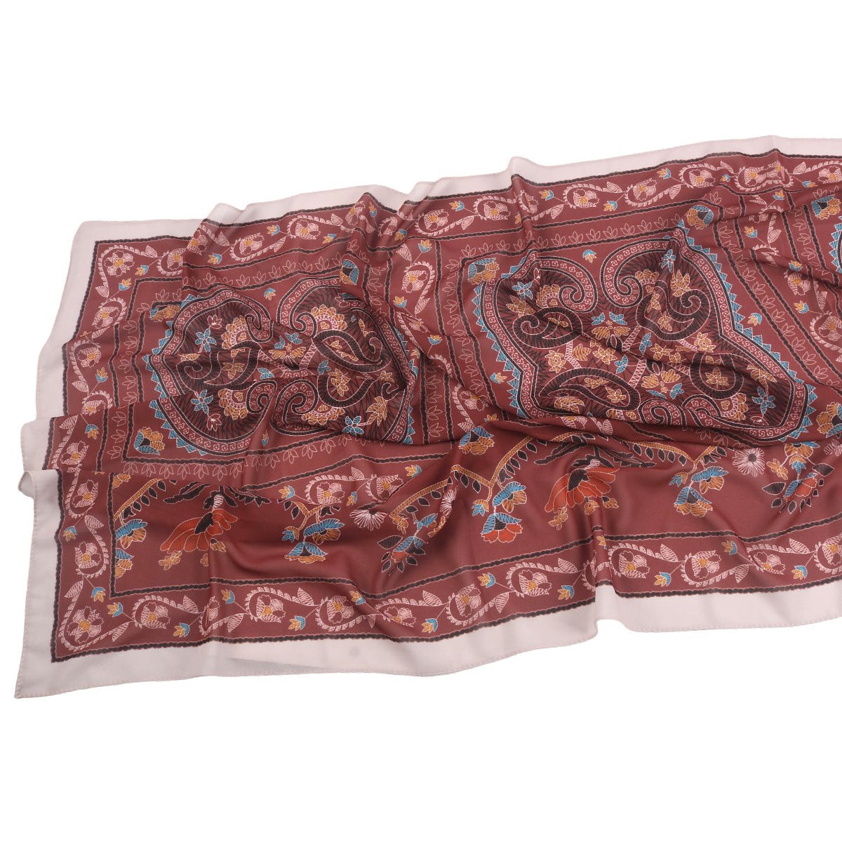 Elegant Printed Chiffon Bohemian Style Hijab Scarf Breathable Sun Protection