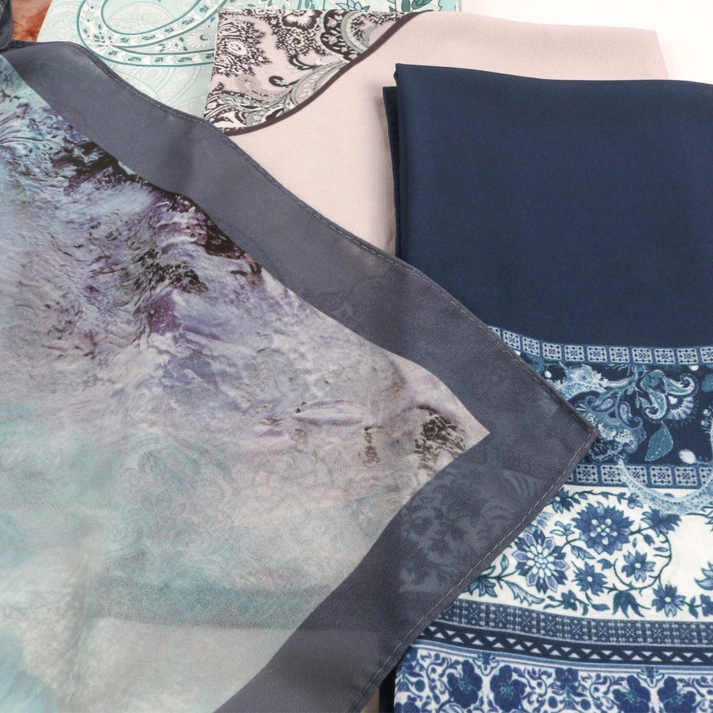 Elegant Printed Chiffon Bohemian Style Hijab Scarf Breathable Sun Protection