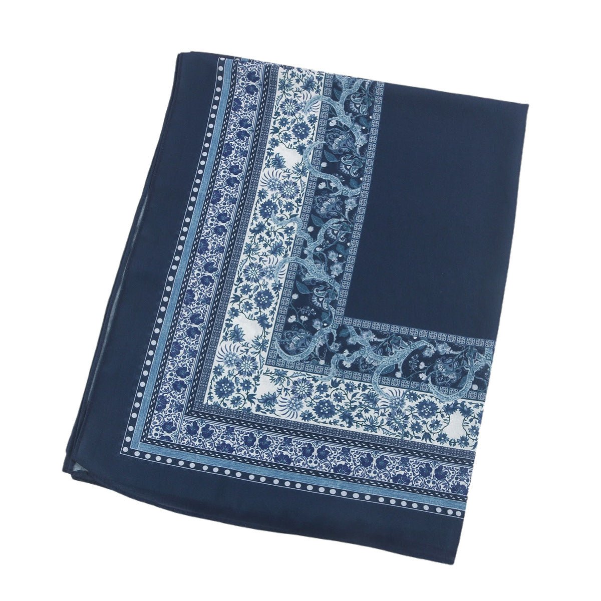 Elegant Printed Chiffon Bohemian Style Hijab Scarf Breathable Sun Protection