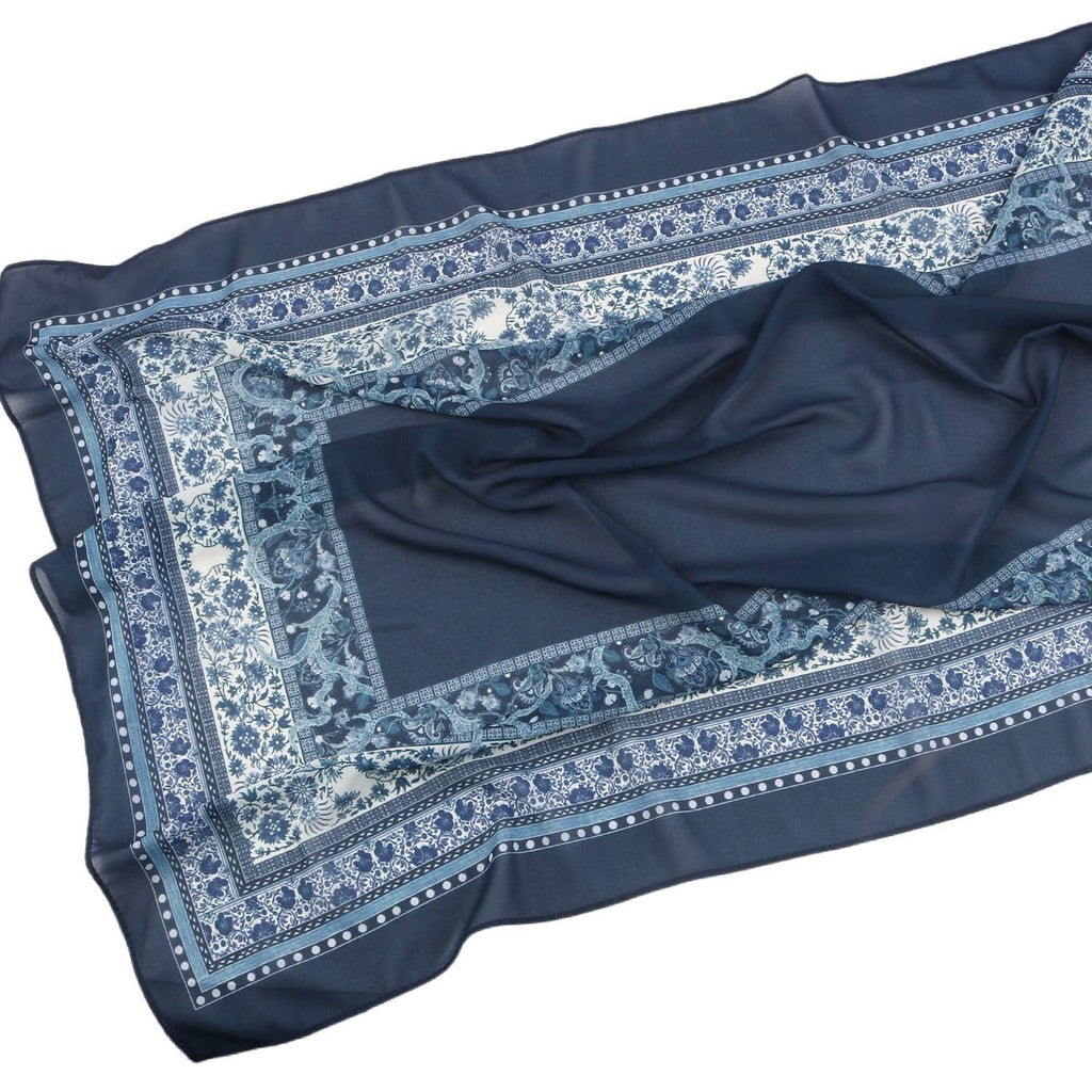 Elegant Printed Chiffon Bohemian Style Hijab Scarf Breathable Sun Protection