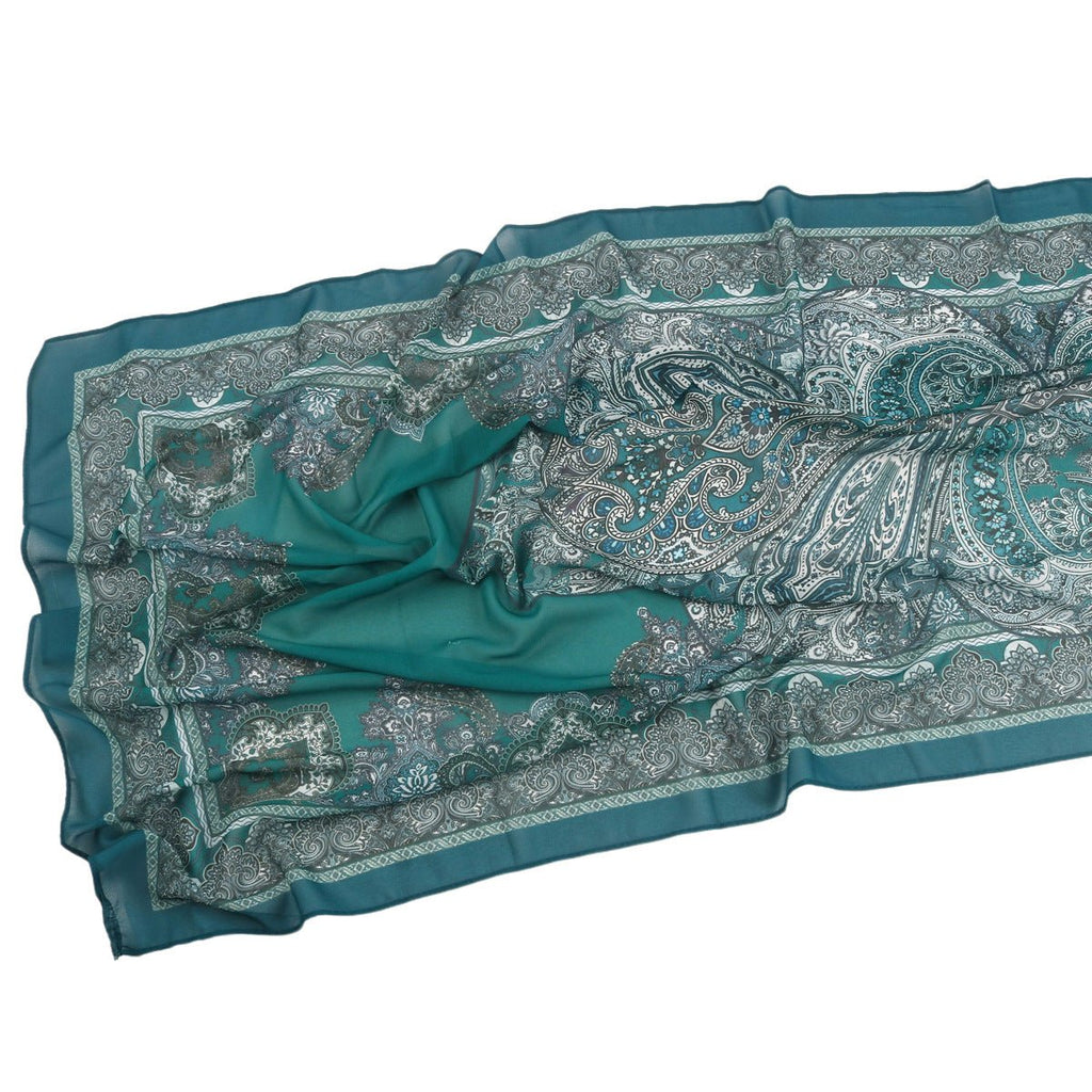 Elegant Printed Chiffon Bohemian Style Hijab Scarf Breathable Sun Protection