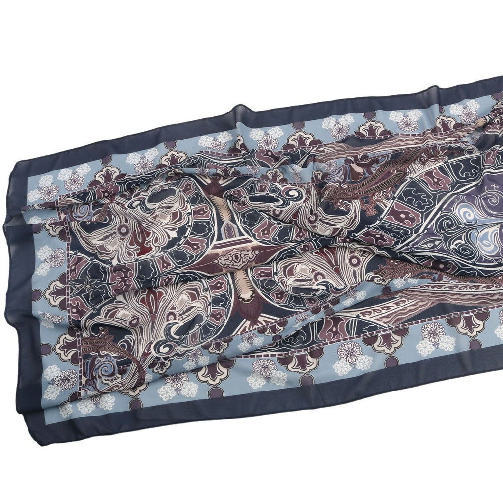 Elegant Printed Chiffon Bohemian Style Hijab Scarf Breathable Sun Protection
