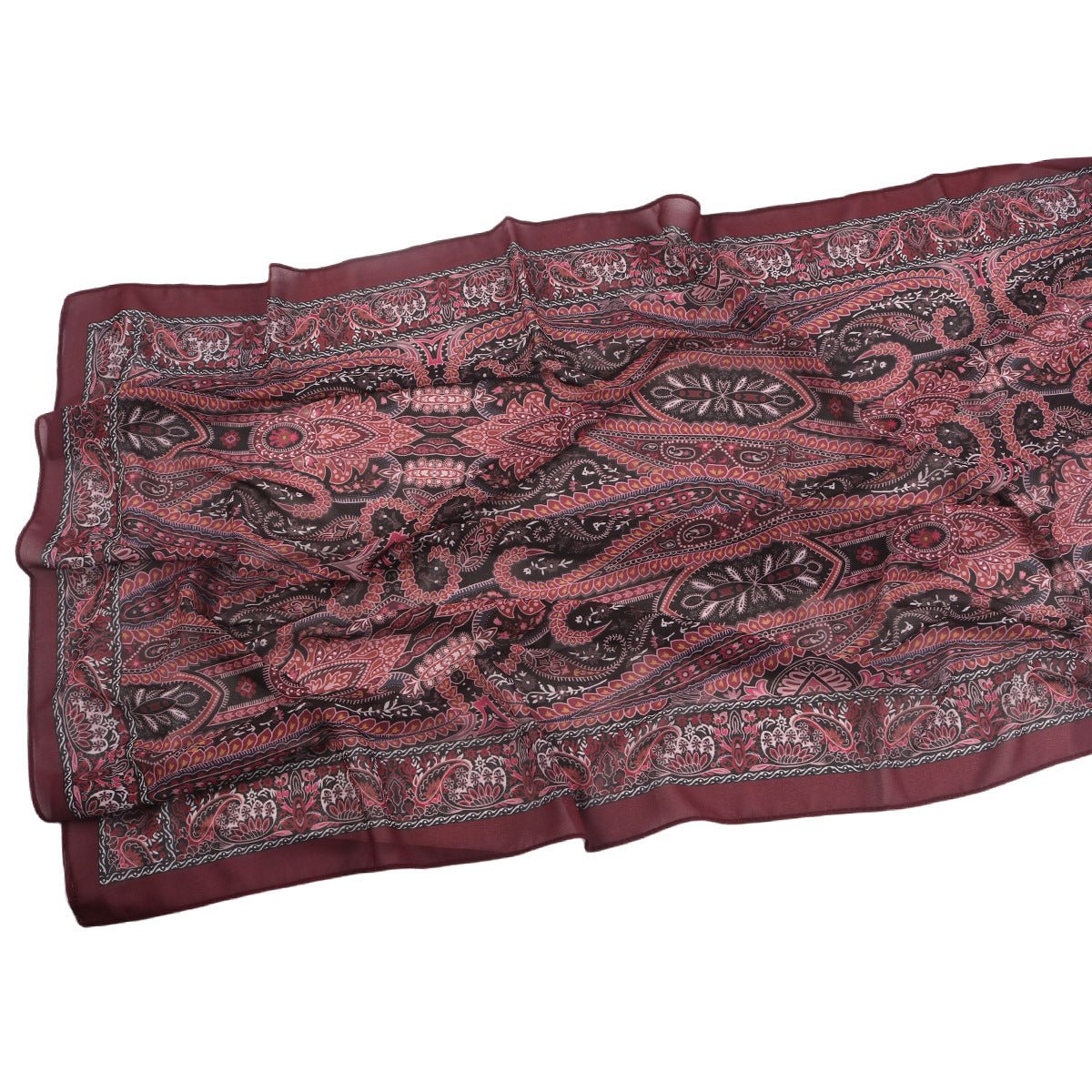 Elegant Printed Chiffon Bohemian Style Hijab Scarf Breathable Sun Protection