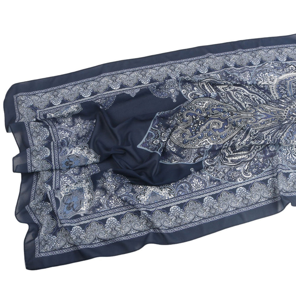 Elegant Printed Chiffon Bohemian Style Hijab Scarf Breathable Sun Protection