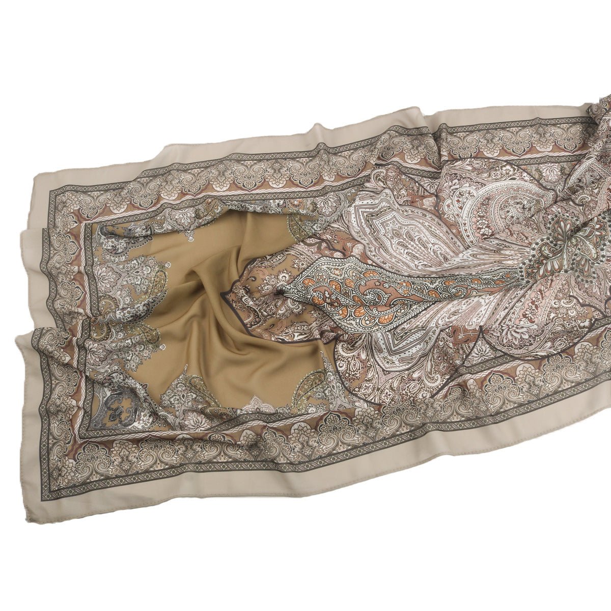 Elegant Printed Chiffon Bohemian Style Hijab Scarf Breathable Sun Protection