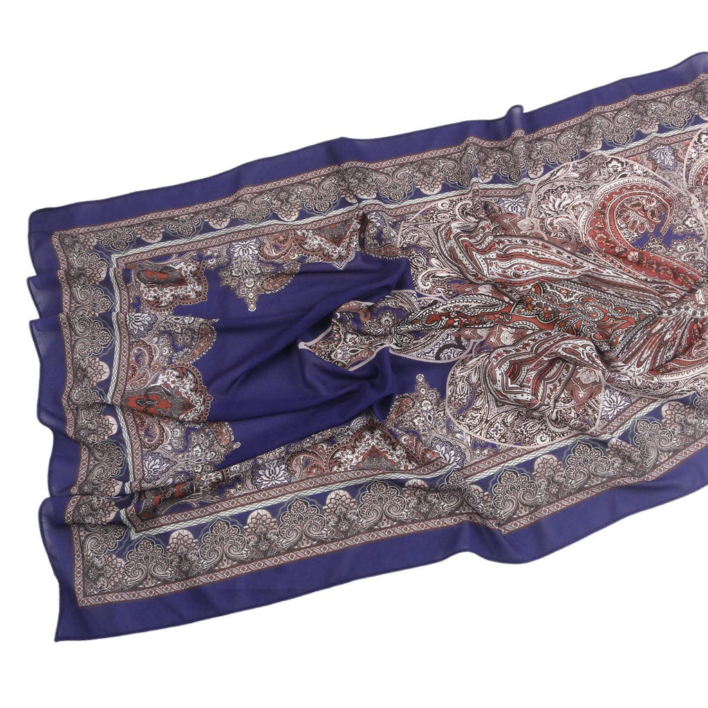 Elegant Printed Chiffon Bohemian Style Hijab Scarf Breathable Sun Protection