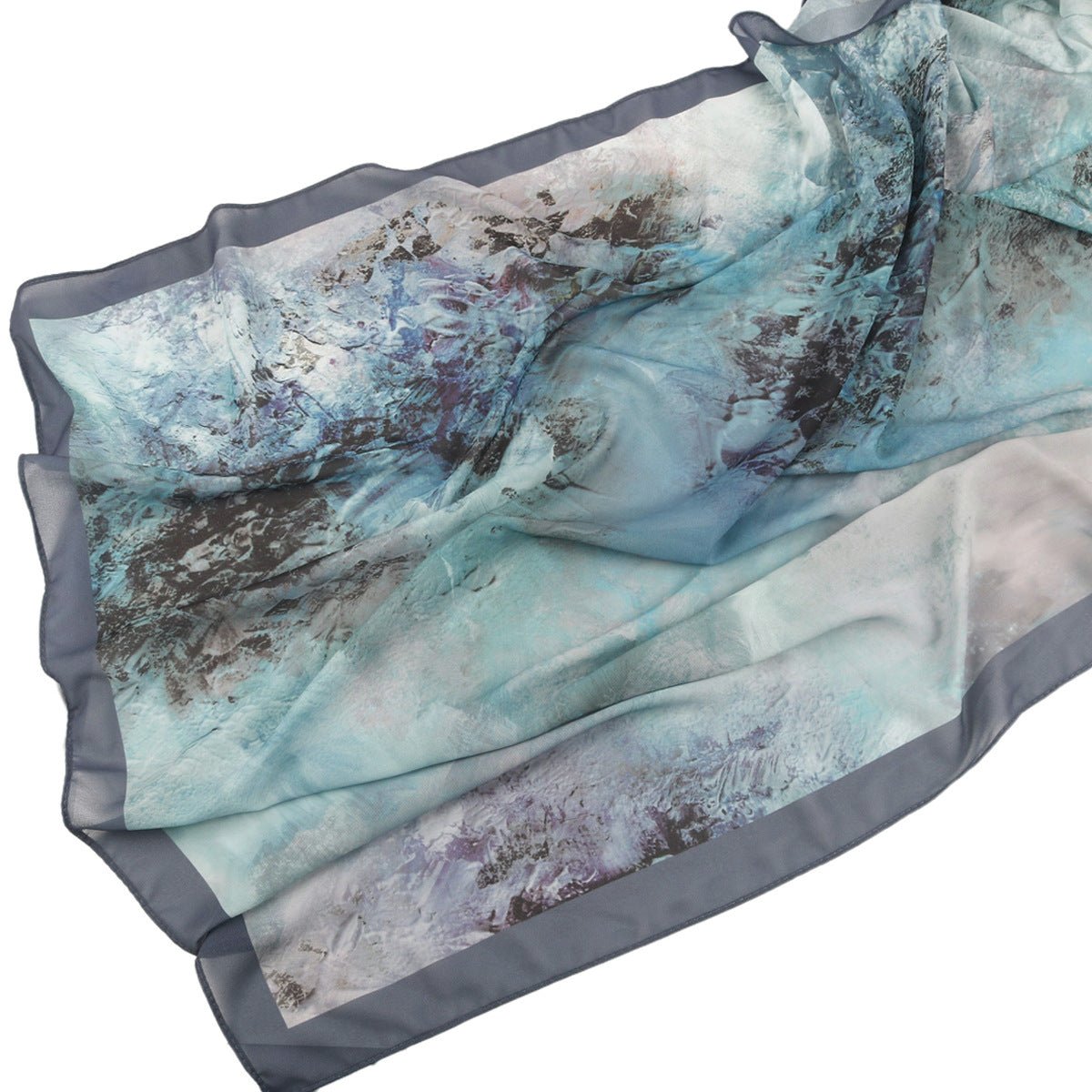 Elegant Printed Chiffon Bohemian Style Hijab Scarf Breathable Sun Protection