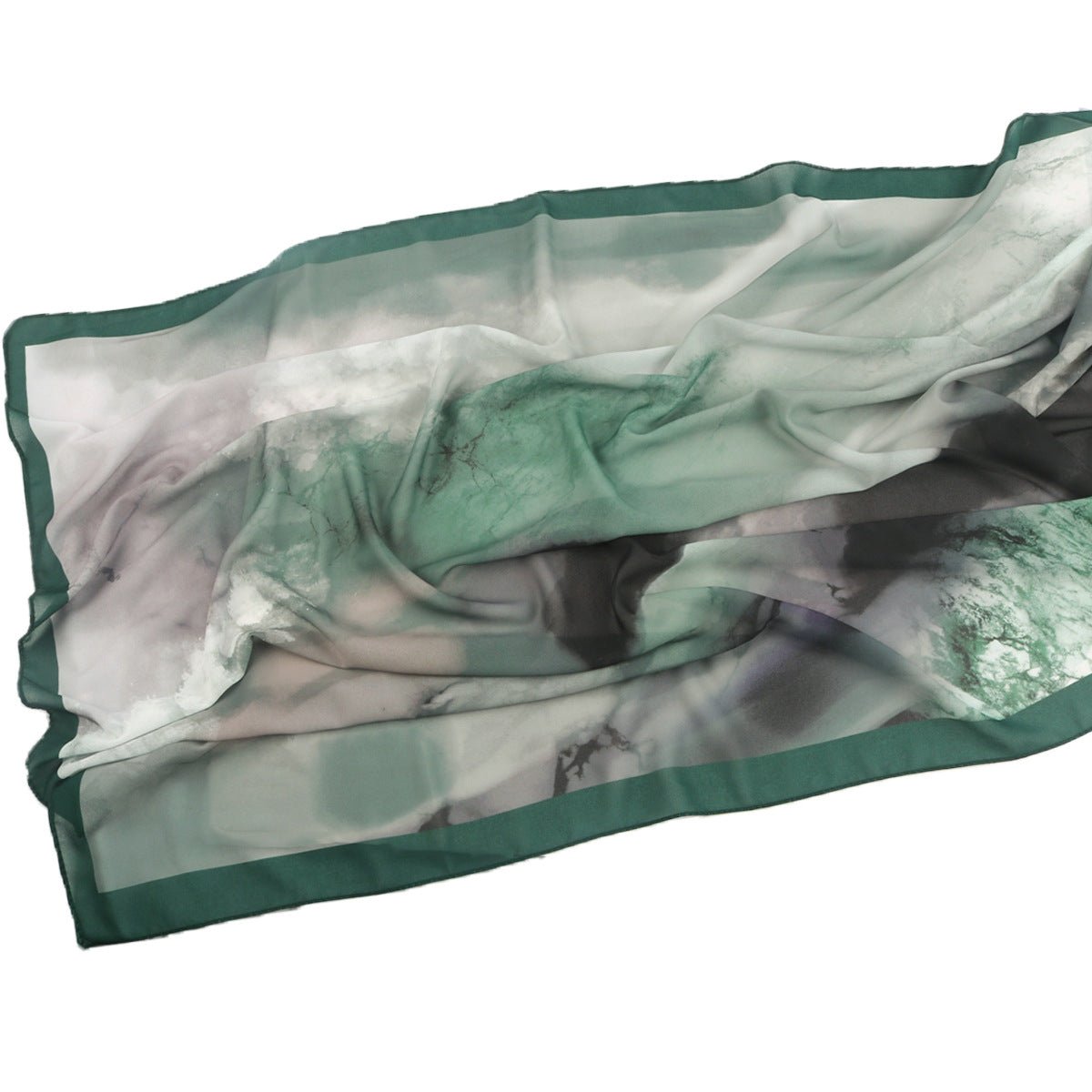 Elegant Printed Chiffon Bohemian Style Hijab Scarf Breathable Sun Protection