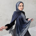Elegant Printed Chiffon Bohemian Style Hijab Scarf Breathable Sun Protection