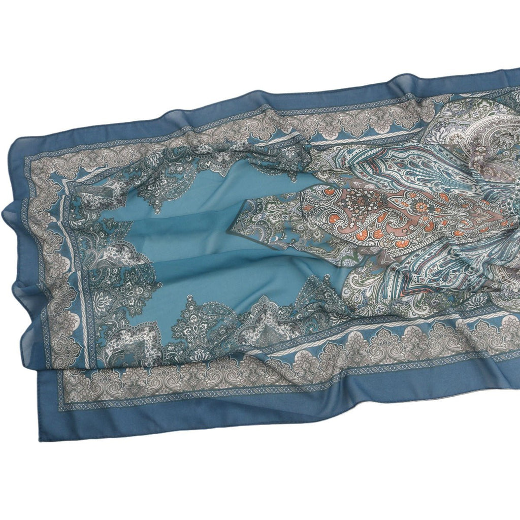 Elegant Printed Chiffon Bohemian Style Hijab Scarf Breathable Sun Protection