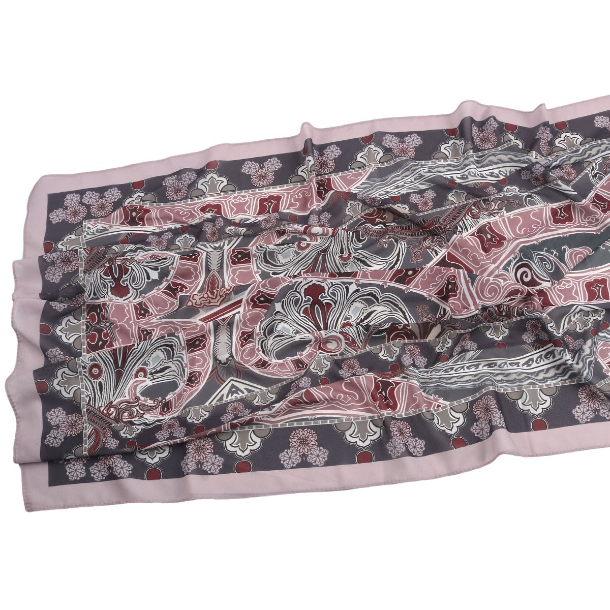 Elegant Printed Chiffon Bohemian Style Hijab Scarf Breathable Sun Protection