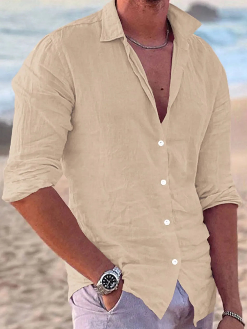 Men's Button Up Long Sleeve Shirt