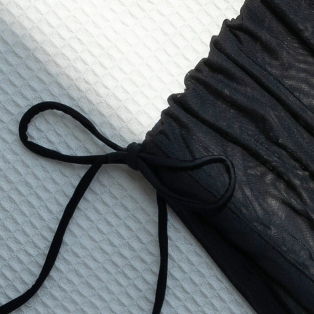 Sexy Beach Mesh Drawstring Shorts